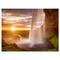Designart - Seljalandsfoss Waterfall at Sunset - Landscape Photography Canvas Print